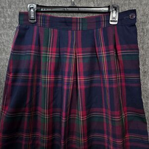 Miss Pendleton Skirt‎ Women Tartan Virgin Wool Multicolor Medium *No Size Tag*